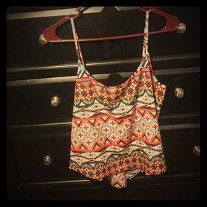 Open back light tank top